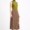 Women Emilia Wickstead Skirts | Gwyneth Skirt In Multi Coloured Houndstooth Crepe Georgette