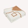 Homeware Emilia Wickstead | Roma Geometric Detail Blanket In Ivory & Camel Wool