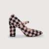 Women Emilia Wickstead | Orelia Pink & Green Tweed Mary-Jane Shoes