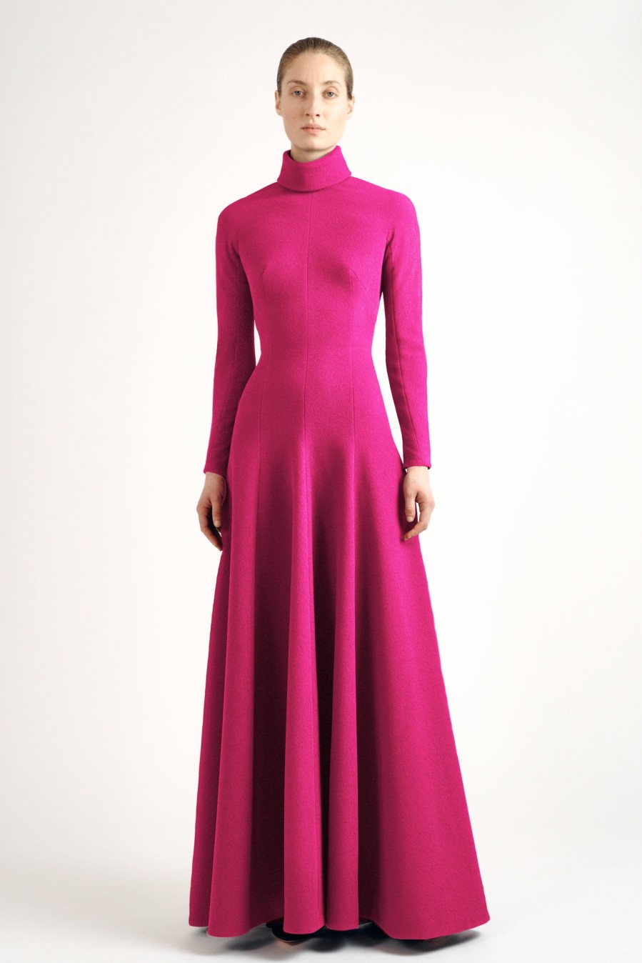 Women Emilia Wickstead Gowns | Oakley Raspberry Double Crepe Dress