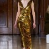 Women Emilia Wickstead Dresses | Jacira Dress In Gold Paillette Sequins