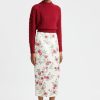 Women Emilia Wickstead Knitwear | Emory Deep Red Cable Knit Jumper