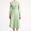 Women Emilia Wickstead Dresses | Elta Pistachio Double Crepe Dress