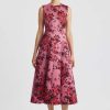 Women Emilia Wickstead Dresses | Mara Mauve Pink Festive Bouquet Taffeta Faille Dress