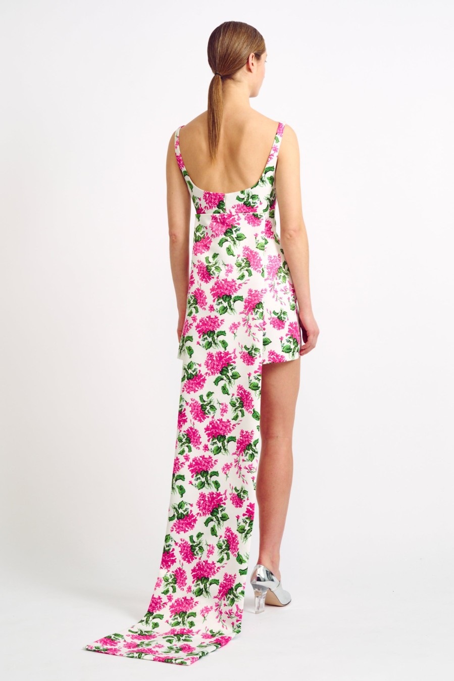 Women Emilia Wickstead Dresses | Motsi Pink Floral Forget Me Not Print Dress