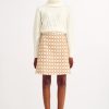 Women Emilia Wickstead Knitwear | Otis Ivory Cashfeel Cable Knit Sweater