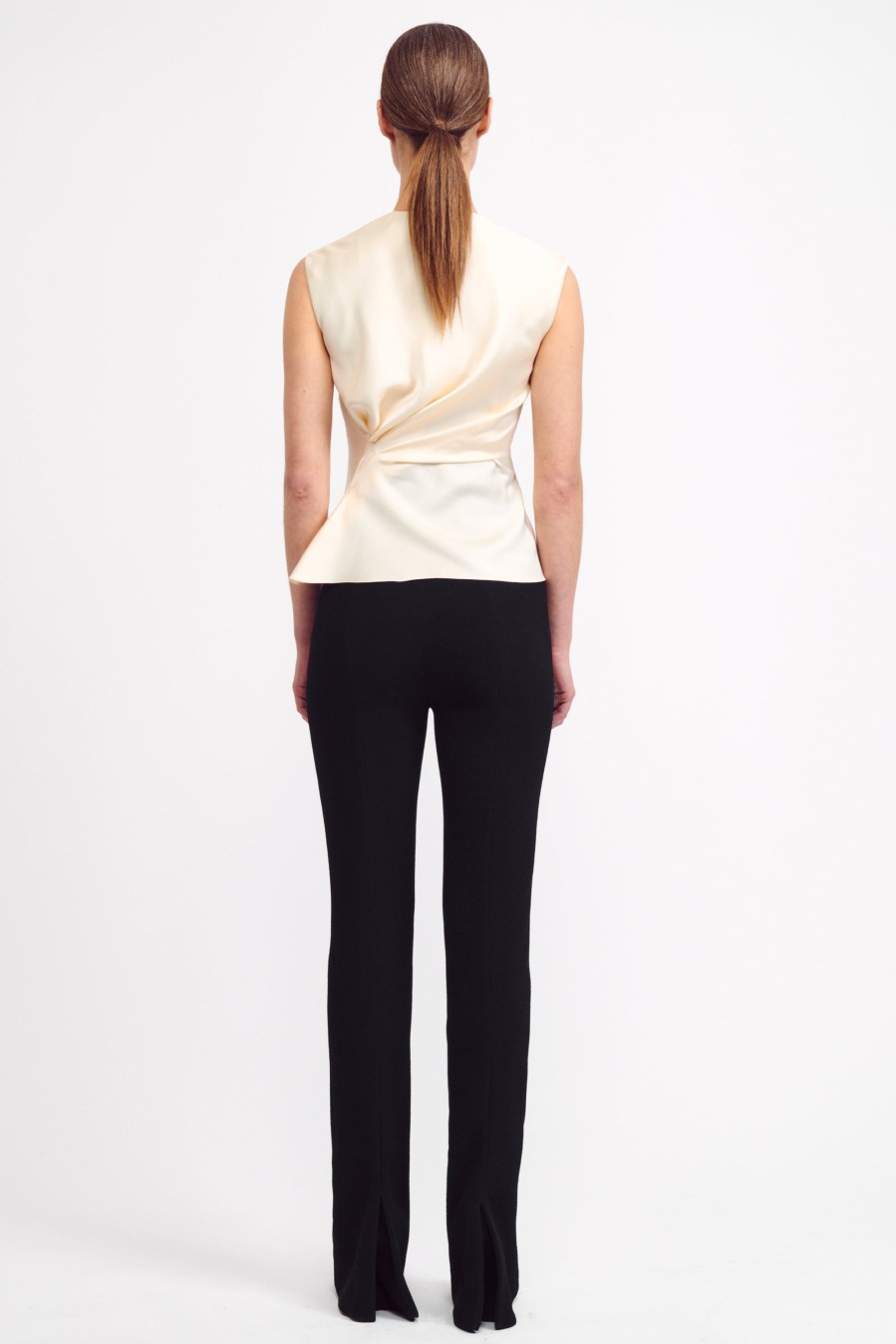 Women Emilia Wickstead Shirts & Tops | Azam Top In Ivory Satin