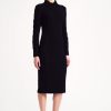 Women Emilia Wickstead Knitwear | Zinny Black Cashfeel Cable Knit Dress