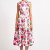 Women Emilia Wickstead Dresses | Mara Pink Forget-Me-Not Floral Print Dress