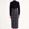 Women Emilia Wickstead Skirts | Larada Skirt In Black Faded Check