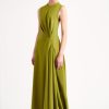 Women Emilia Wickstead Gowns | Neha Maxi Dress Chartreuse Flanella