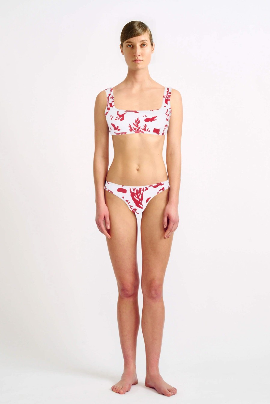 Women Emilia Wickstead Swim | Beatrix Orange Seascape Print Bikini