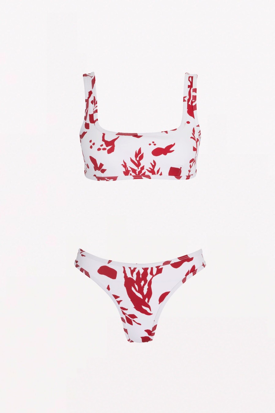 Women Emilia Wickstead Swim | Beatrix Orange Seascape Print Bikini