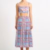 Women Emilia Wickstead Skirts | Richie Painted Check Crepe Georgette Skirt