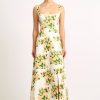 Women Emilia Wickstead Dresses | Osbourne Yelow Floral Print Tafetta Faille Dress