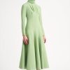 Women Emilia Wickstead Dresses | Oakley Pistachio Double Crepe Dress