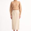 Women Emilia Wickstead Knitwear | Otis Sand Melange Cashfeel Cable Knit Sweater