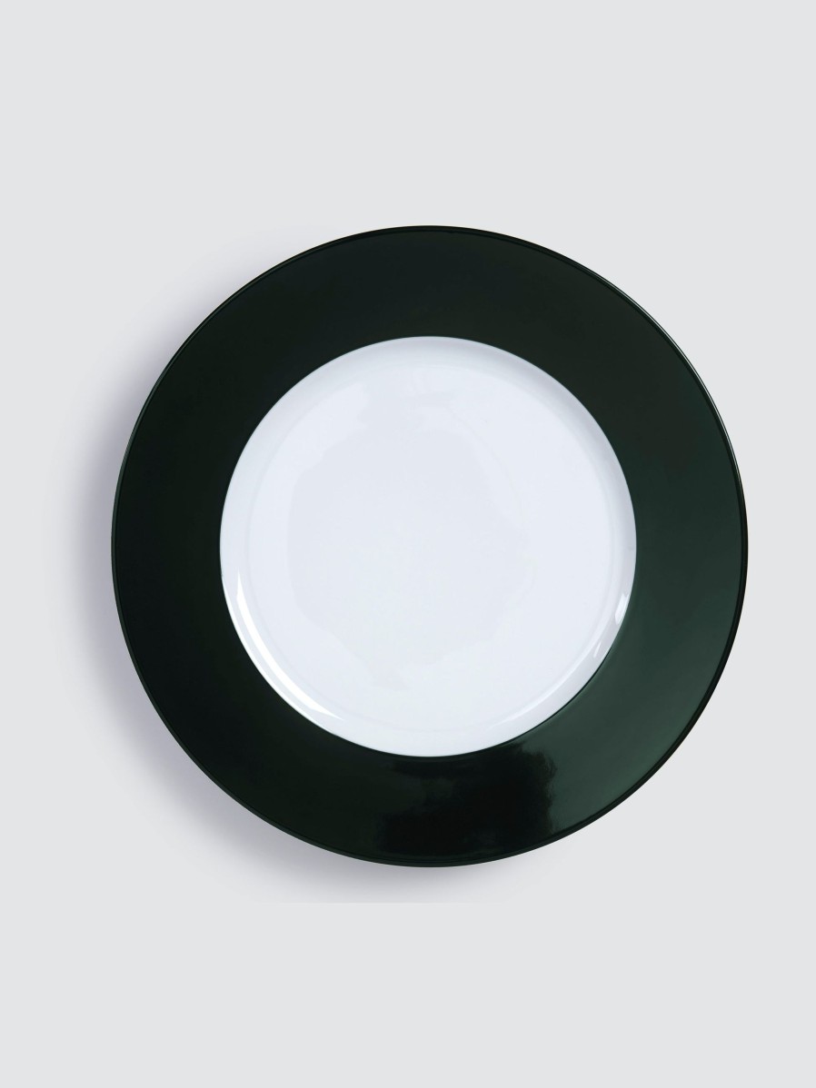 Homeware Emilia Wickstead | Naples Dinner Plate With Green Solid Border